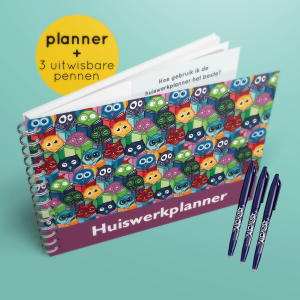 Uitljes design huiswerkplanner + 3 pennen